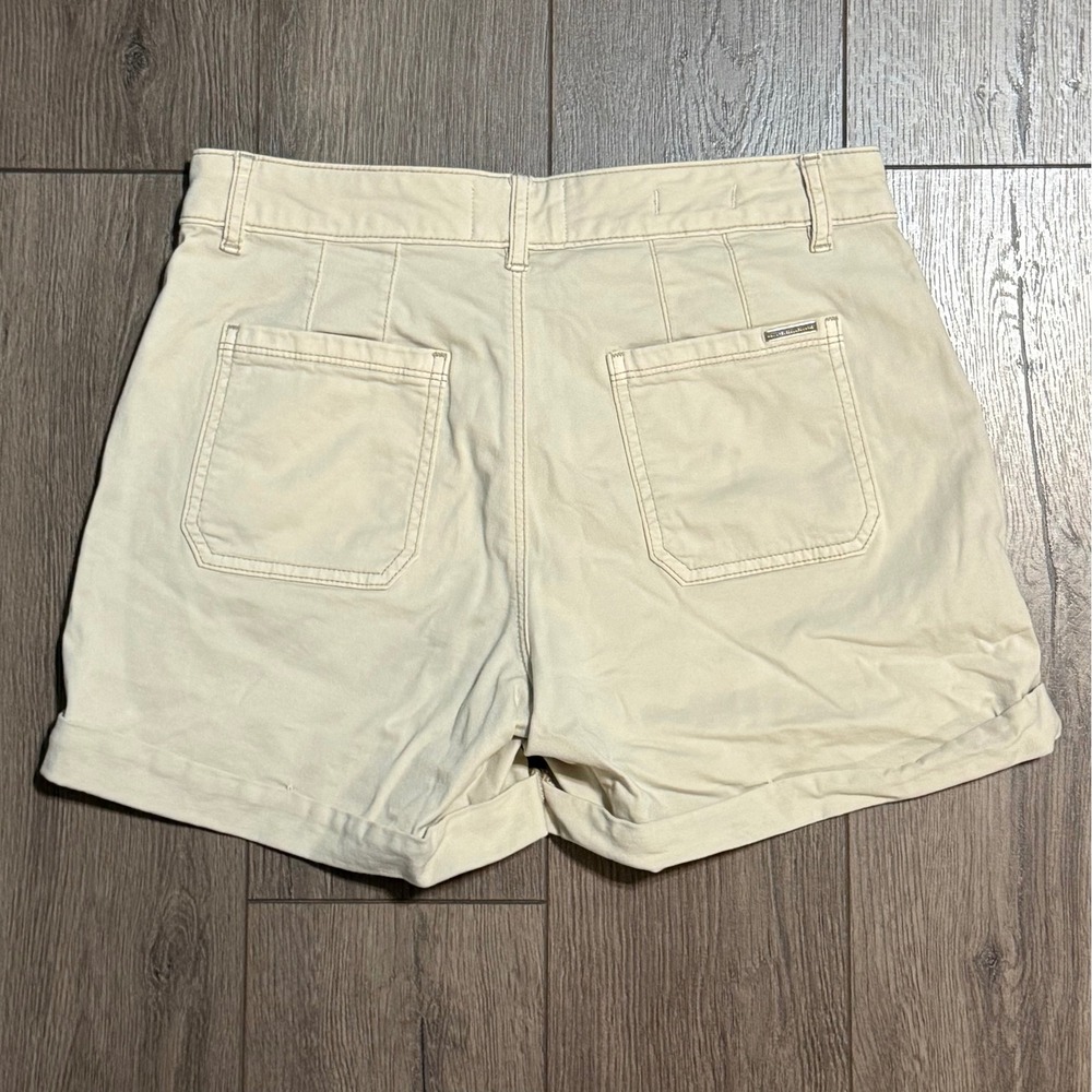 White House Black Market Mid Rise 4.5 Inch Pret A play Shorts Cream Womens 4 - Picture 3 of 3